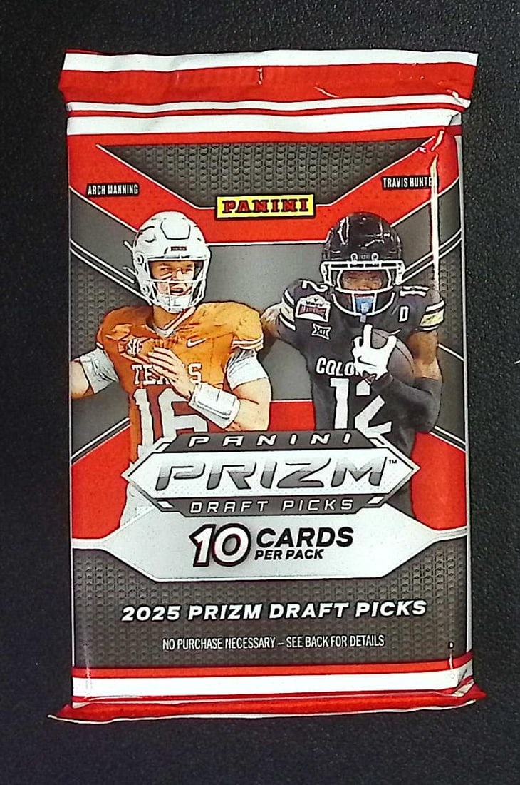 2025 Panini Prizm Draft Picks Football Card Mega Box Pack Sports Card Rookie NFL Trading Cards: Panini Rookie Football NFL Trading & Sports Cards, Rookie Cards in This Set are Jaxson Dart, Cam Ward, Shedeur Sanders, Cam Skattebo, Travis Hunter, Football & Sports Cards for Sale Near Me, Silver, W