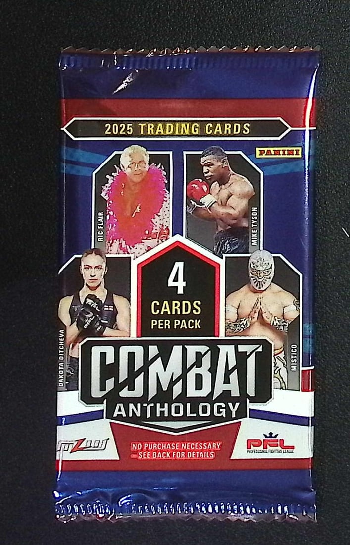 2025 Panini Combat Anthology Blaster Box Pack: Boxing, Wrestling, & UFC Cards: Panini Trading Cards. Silver Prizms, Autographs, Numbered Cards