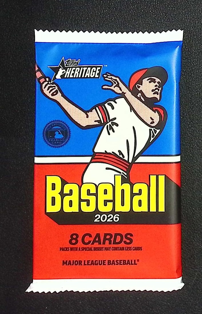 2026 Topps Heritage Series 1 Baseball MEGA BOX PACK: Factory Sealed Topps Baseball MLB Trading & Sports Cards, Rookie Cards in this set are Jack Caglianone, Speckled, SP, SSP, Variations, Autographs, Chrome, Refractors, 1976 Topps, Sports Cards for Sale