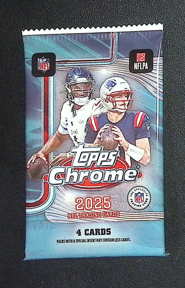 2025 Topps Chrome Football Blaster Box Pack: Topps Football NFL Trading & Sports Cards, Refractors, Prism Refractors, X-Fractors, Sports Cards for Sale Near Me, Super Bowl & Hall of Fame Players, Autographs, SP, SSP, Valuable Auction Memorabilia