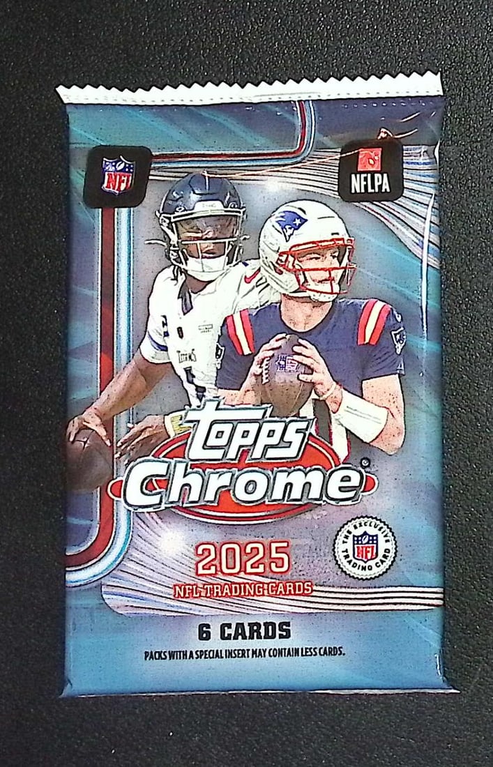 2025 Topps Chrome Football MEGA BOX PACK: Topps Football NFL Trading & Sports Cards, Refractors, Prism Refractors, X-Fractors, Sports Cards for Sale Near Me, Super Bowl & Hall of Fame Players, Autographs, SP, SSP, Valuable Auction Memorabilia