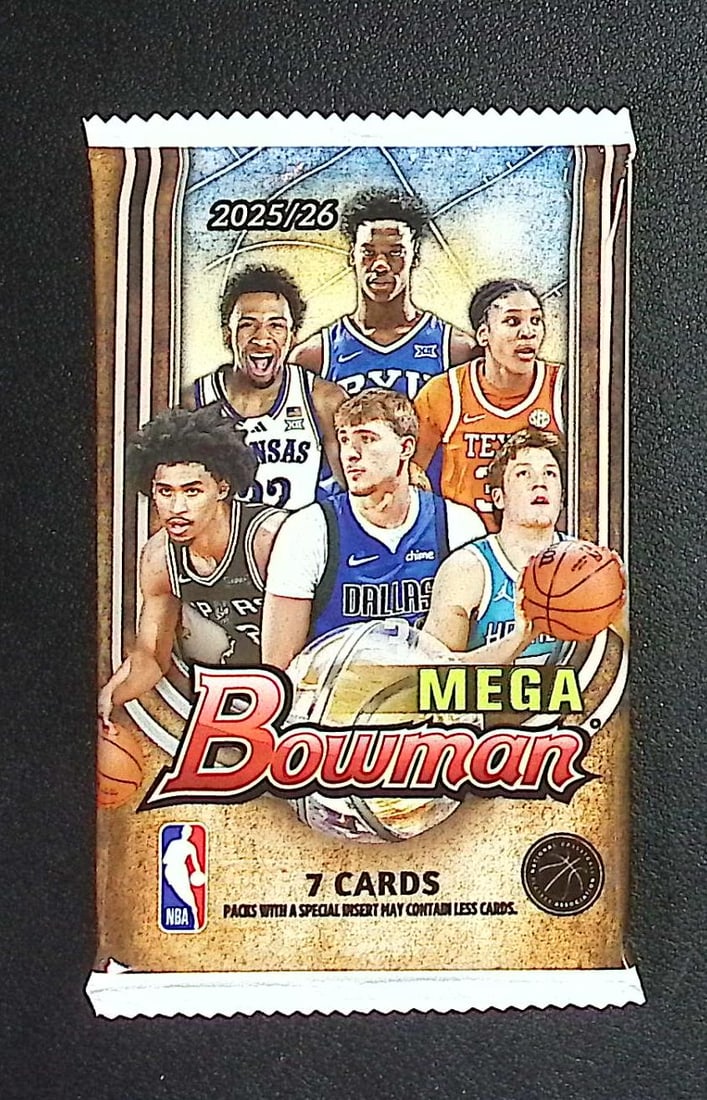 2025-26 Bowman Basketball Mega Box Pack - Cooper Flagg & Kon Knueppel Rookie Cards: Bowman Basketball NBA Trading & Sports Cards, Sports Cards for Sale Near Me, Champion and Hall of Fame Players, Auction Lots for Sale On Line