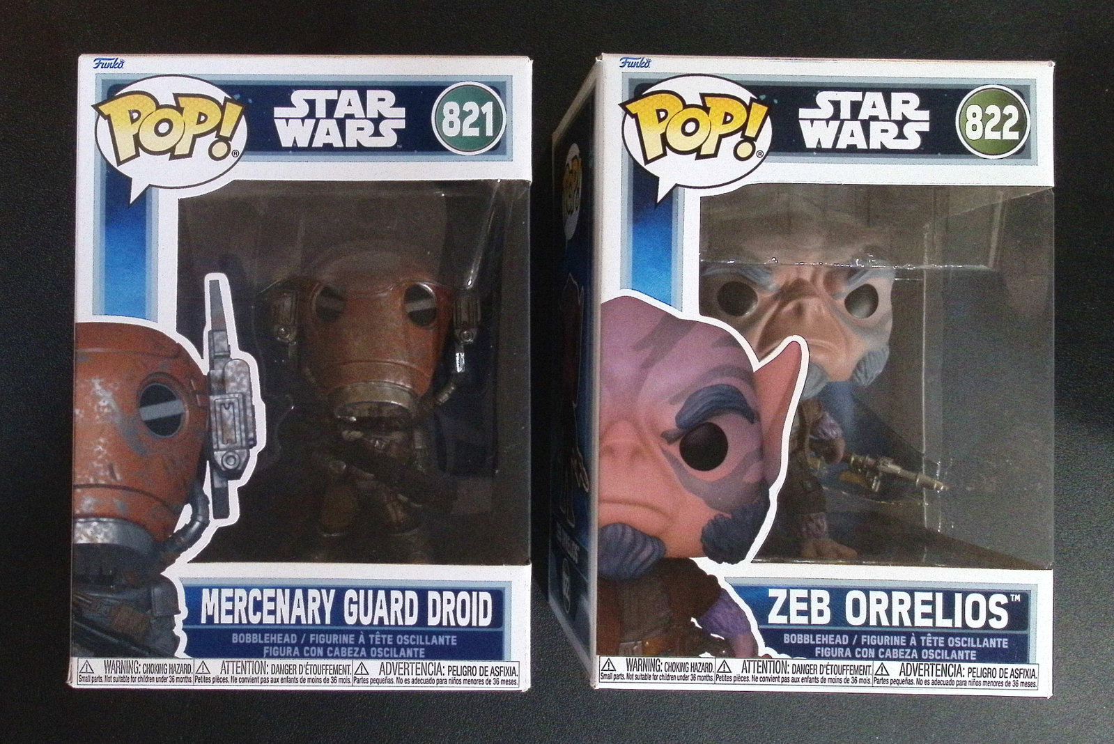 Funko POP! Bobble Head from Star Wars the Mandalorian & Grogu New Release Movie #821 & #822: Disney Topps Collectibles of Movies & Television Shows, Refractors, Ray Waves, Numbered Rare Cards. Darth Vader, Luke Skywalker, Princess Leia, Mandalorian, Yoda, Grogu, Han Solo, Rebellion, Imperial,