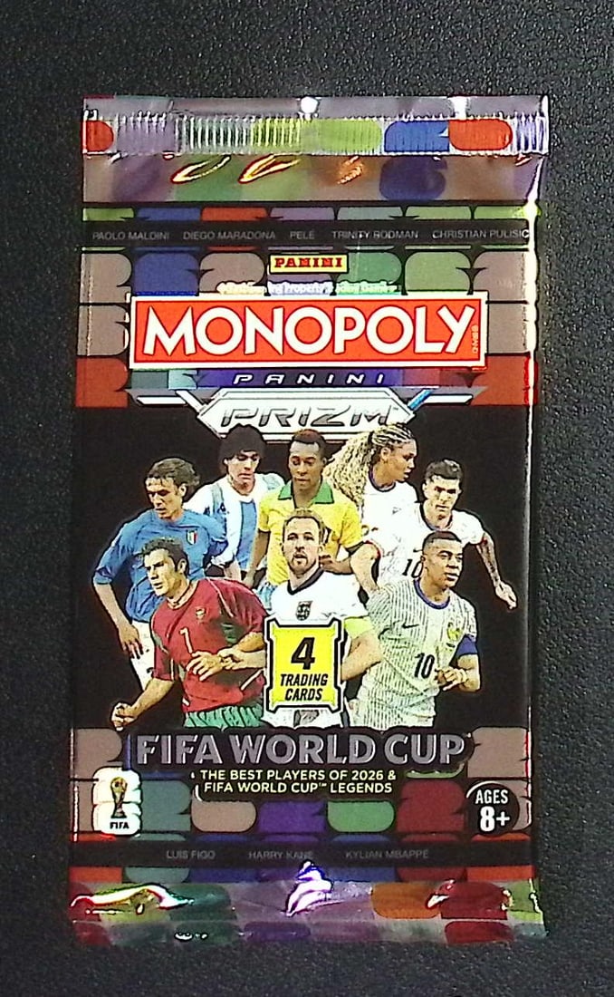 2026 Panini Prizm Monopoly FIFA World Cup Soccer Blaster Box Pack: Panini Soccer Trading & Sports Cards, World Cup, Zebra, Sports Cards for Sale Near Me, SP, SSP, Numbered Cards, Auction Lots for Sale on Line
