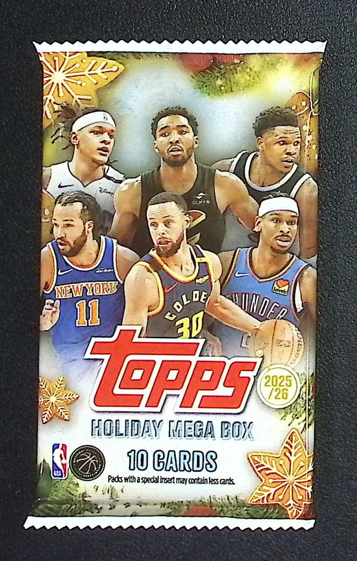2025-26 Topps Basketball Card HOLIDAY MEGA BOX PACK - RC'S: Cooper Flagg, Kon Kneuppel, VJ Edgecombe: Topps Basketball NBA Trading & Sports Cards, Rookie Cards in this set are Cooper Flagg, Dylan Harper, Ace Bailey, V J Edgecombe, Kon Knueppel , Autographs, Signatures, Green Topps Logo Refractor, Auct