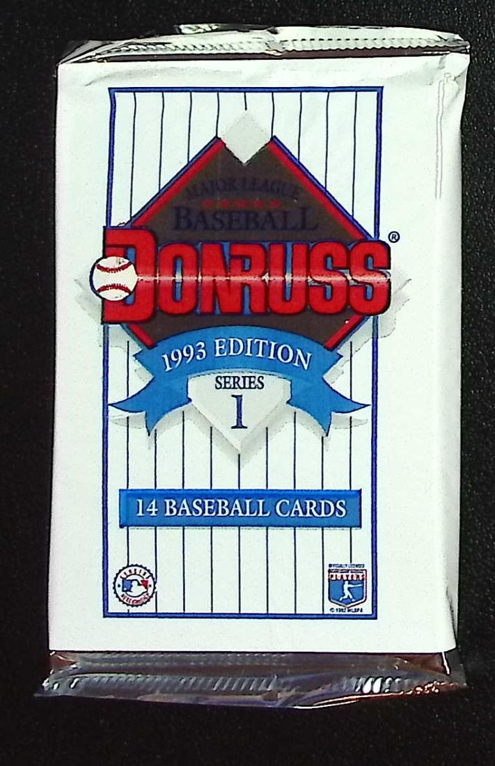 1993 Donruss Vintage Series 1 Baseball Card Retail Box Wax Pack: Vintage Valuable Donruss Baseball MLB Trading & Sports Cards, Robin Yount, George Brett, Rickey Henderson, Nolan Ryan, Old Sports Cards for Sale Near Me, World Series & hall of Fame Players, Auction M