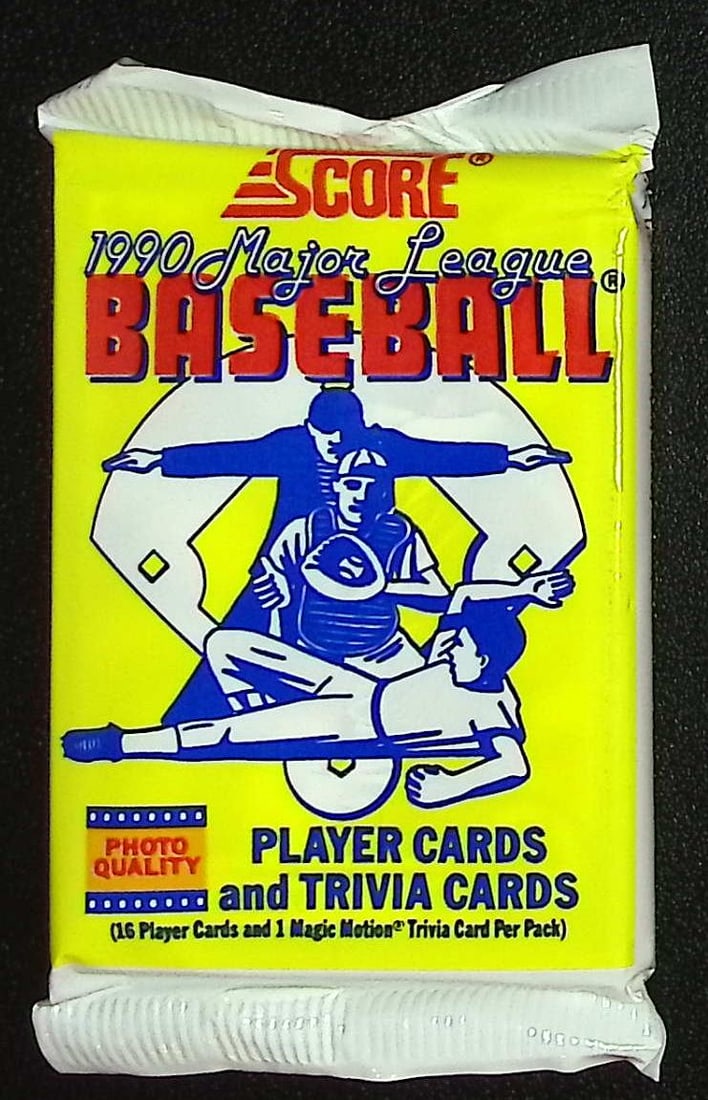 1990 Score Series 1 Vintage Baseball Cards Retail Box Pack Sports Cards: Score Valuable Vintage Rookie Baseball MLB Trading Cards, Sports Cards for Sale Near Me, Bo Jackson, Ken Griffey, Jr, Robin Yount, Nolan Ryan, Ryne Sandberg, New York Yankees, Chicago Cubs, Los Angele