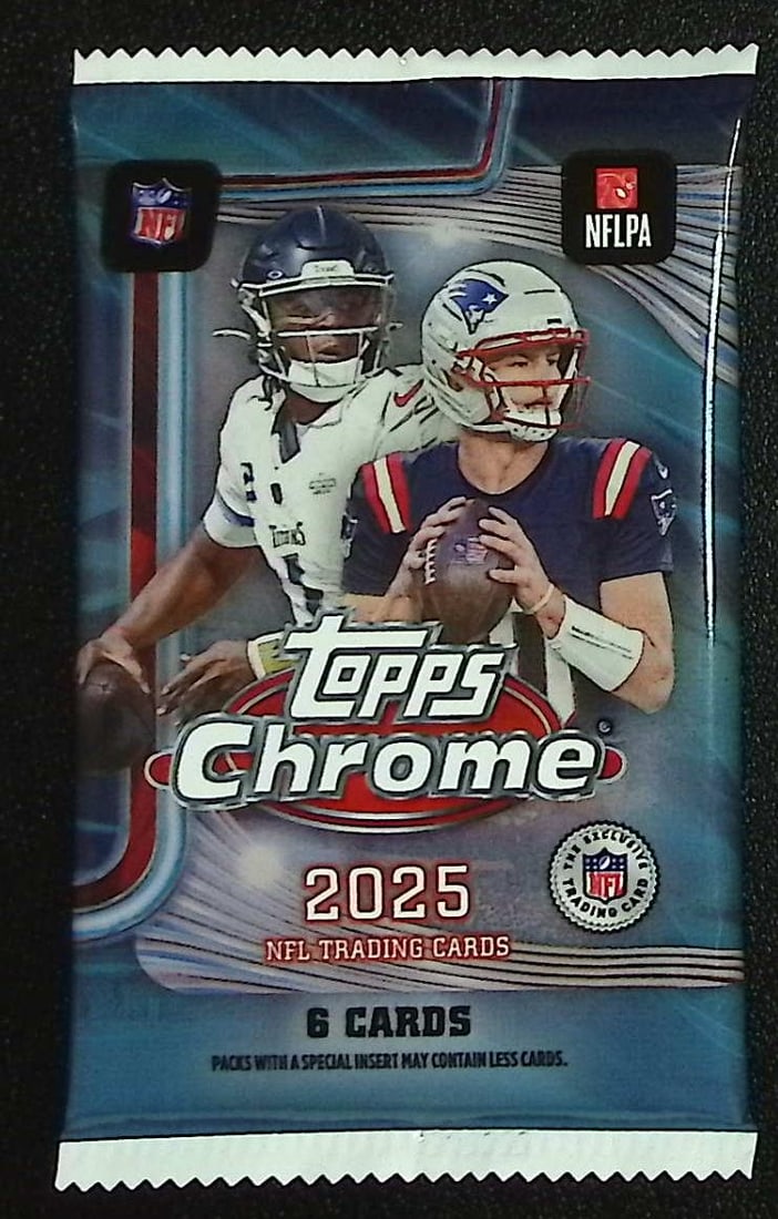 2025 Topps Chrome Football MEGA BOX PACK: Topps Football NFL Trading & Sports Cards, Refractors, Prism Refractors, X-Fractors, Sports Cards for Sale Near Me, Super Bowl & Hall of Fame Players, Autographs, SP, SSP, Valuable Auction Memorabilia
