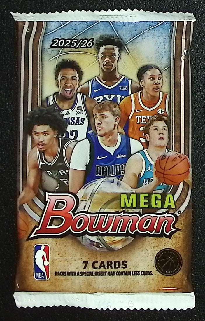 2025-26 Bowman Basketball Mega Box Pack - Cooper Flagg & Kon Knueppel Rookie Cards: Bowman Basketball NBA Trading & Sports Cards, Sports Cards for Sale Near Me, Champion and Hall of Fame Players, Auction Lots for Sale On Line