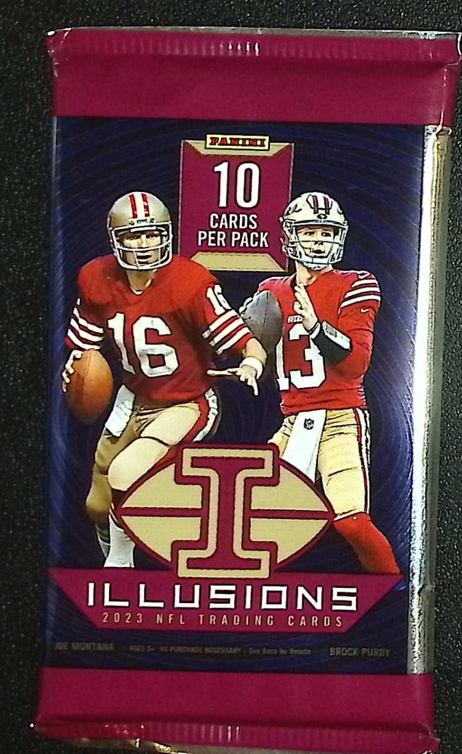 2023 Panini Illusions Football Card Mega Box Pack - C.J. Stroud Bijan Robinson NFL Trading Cards: Panini Football NFL Trading & Sports Cards, Rookie Cards in this Set are C.J. Stroud, Bijan Robinson, Jaxson Smith-Njigba, Jordan Addison, Brock Bowers, Zebra, Sports Cards for Sale Near Me, Super Bow