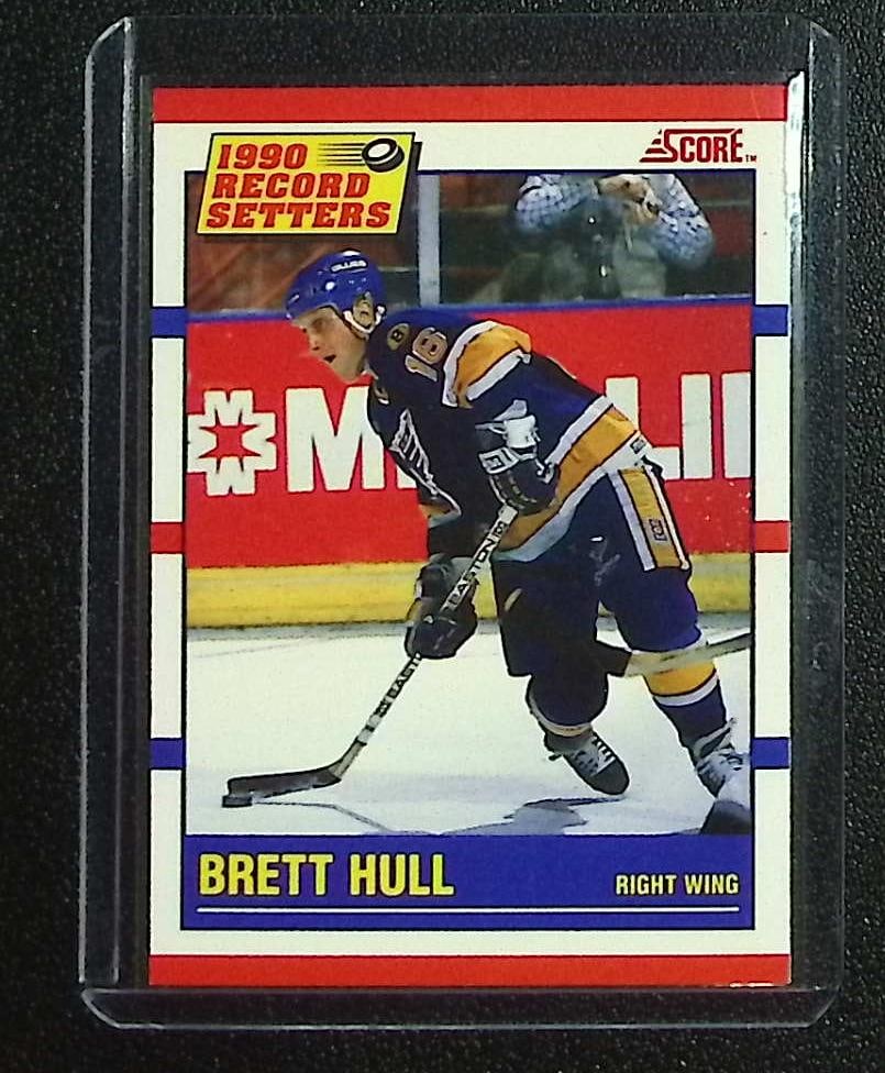 Brett Hull 1990 Record Setters 1991 Score Bi Lingual Card #346: Score Vintage Baseball MLB Trading & Sports Cards, Old Sports Cards for Sale Near Me, Auction Memorabilia Lots for Sale On Line, World Series & Hall of Fame Players