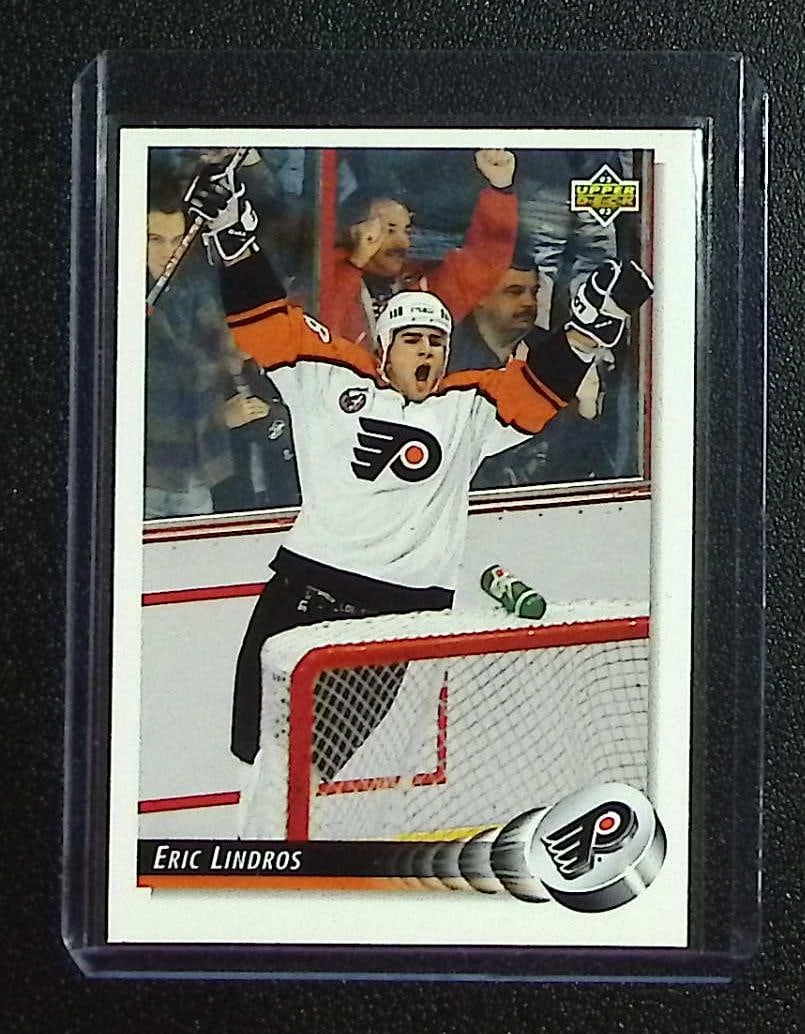 Eric Lindros Rookie Card 1992 Upper Deck #470: Upper Deck Vintage NHL Hockey Trading & Sports Cards, Old Sports Cards for Sale Near Me, Stanley Cup & Hall of Fame Players, Valuable Auction Memorabilia Lots for Sale On Line