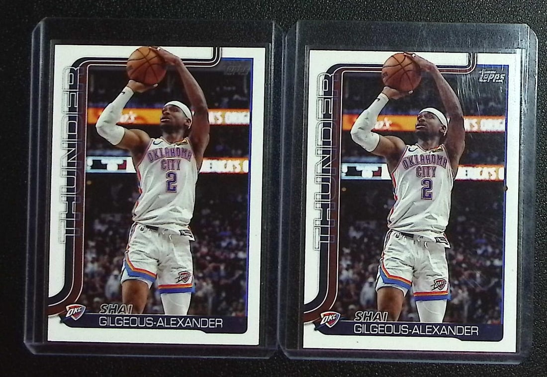 2 - Shai Gilgeous-Alexander 2025 Topps Flagship #115: Topps Basketball NBA Trading & Sports Cards, Sports Cards for Sale Near Me, Chrome, Refractor, SP, SSP, Valuable Auction Memorabilia Lots Sold On Line, NBA Championship & Hall of Fame Player Cards