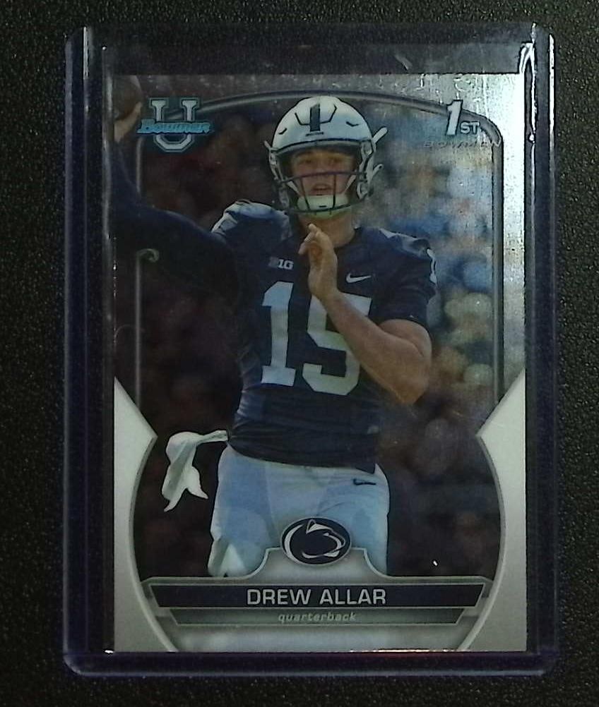 Drew Allar 1st Bowman 2022 Bowman U Chrome #59: Bowman U Chrome Football NFL Trading & Sports Cards, Sports Cards for Sale Near Me, Prospect, 1st Bowman, Super Bowl & Hall of Fame Players, Auction Memorabilia Lots For Sale Near Me