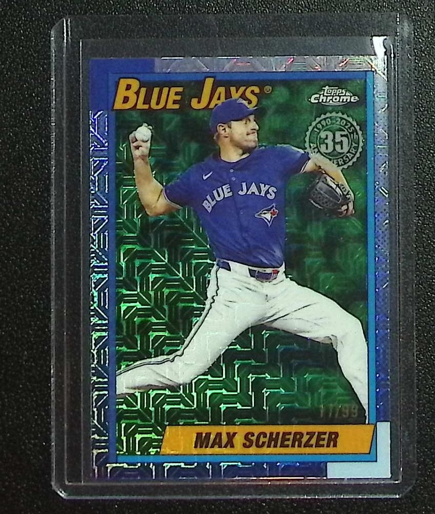 Max Scherzer /99 Green Silver Pack 2025 Topps Chrome Update #U90C-82: Topps Baseball MLB Trading & Sports Cards, Sports Cards for Sale Near Me, World Series & Hall of Fame Players Memorabilia, Refractors, X-Fractors, Numbered, SP, SSP, Valuable Auction Memorabilia Lots 
