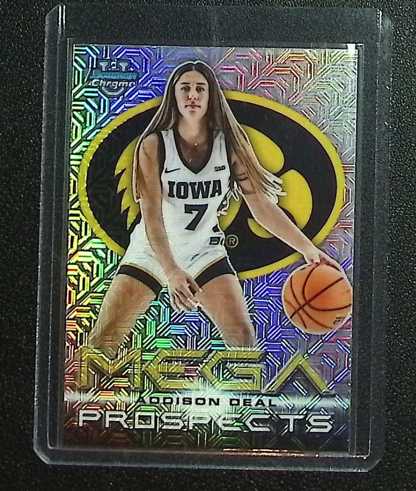 Addison Deal Mojo Refractor Mega Prospects 2025 Bowman U Chrome #MP_25: Bowman, Basketball NBA Trading & Sports Cards, Sports Cards for Sale Near Me, Chrome, Refractor, SP, SSP, Valuable Auction Memorabilia Lots Sold On Line, NBA Championship & Hall of Fame Player Cards
