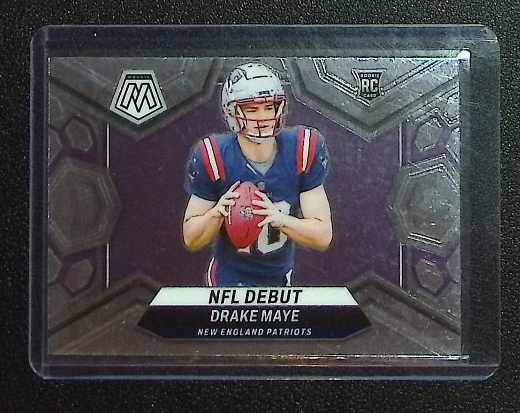 Drake Maye Rookie Card NFL Debut 2024 Panini Mosaic #273: Panini Select, Prizm, Mosaic, Contenders, Zenith, Phoenix, Illusions, Absolute, Rookie NFL Sports Trading Cards, SP, SSP, Cards, Football Cards for Sale Near Me, Superbowl & Hall of Fame Player Cards,