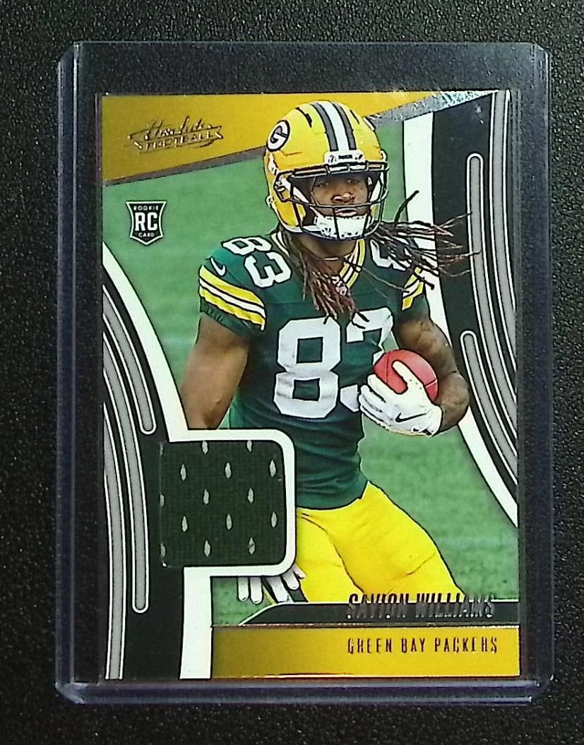 Savion Williams Rookie Card Jersey Relic 2025 Panini Absolute Rookie Material #ARM-SWS: Panini Select, Prizm, Mosaic, Contenders, Zenith, Phoenix, Illusions, Absolute, Rookie NFL Sports Trading Cards, SP, SSP, Cards, Football Cards for Sale Near Me, Superbowl & Hall of Fame Player Cards,