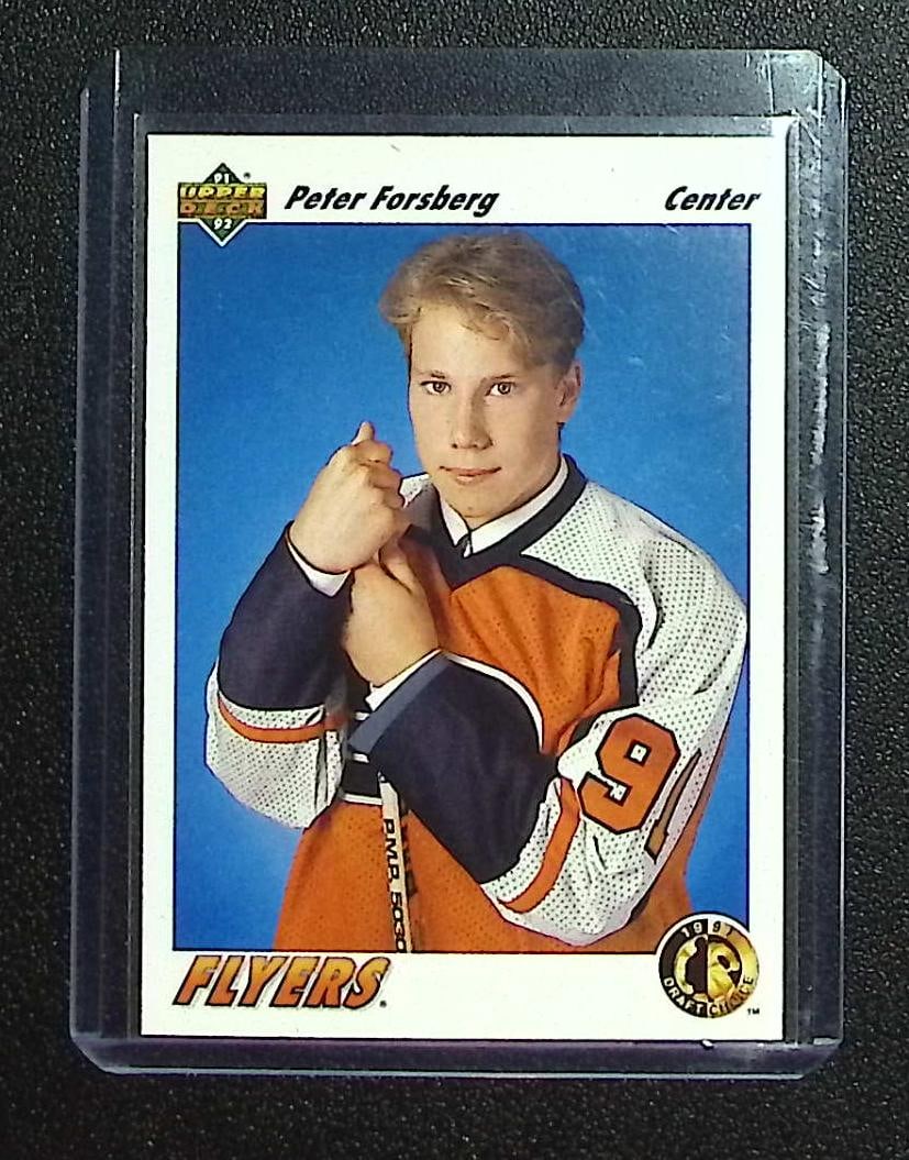 Peter Forsberg Rookie Card 1992 Upper Deck #64: Upper Deck Vintage NHL Hockey Trading & Sports Cards, Old Sports Cards for Sale Near Me, Stanley Cup & Hall of Fame Players, Valuable Auction Memorabilia Lots for Sale On Line