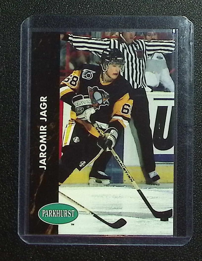 Jaromir Jagr Rookie Card 1991 Parkhurst #132 Pittsburgh Penguins: Parkhurst Vintage NHL Hockey Trading & Sports Cards, Old Sports Cards for Sale Near Me, Stanley Cup & Hall of Fame Players, Valuable Auction Memorabilia Lots for Sale On Line