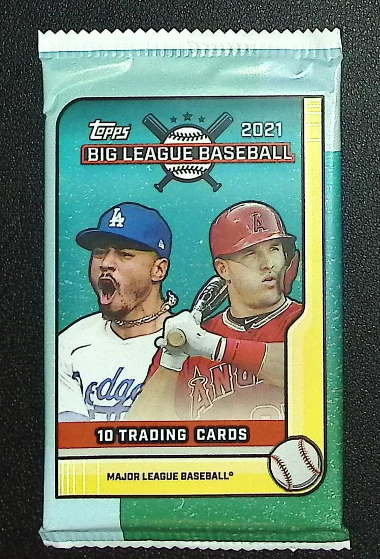 2021 Topps Big League Baseball HOBBY BOX PACK: Topps MLB Rookie Baseball Trading Cards, Sports Cards for Sale Near Me, World Series & Hall of Fame Players, Shohei Ohtani, Mike Trout, Aaron Judge, Mookie Betts, Boston Red Sox, New York Yankees