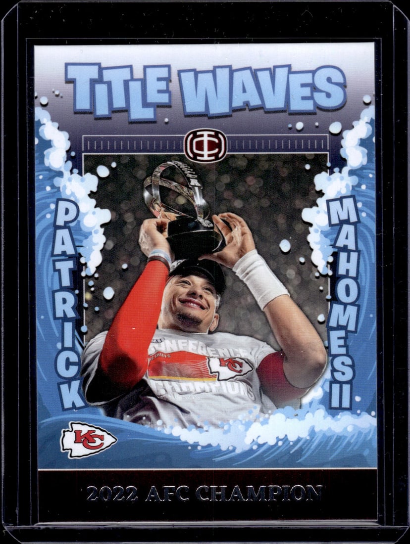 Patrick Mahomes Title Waves 2025 Panini Icon Collection Mahomes #TW-3 Chiefs: Panini Select, Prizm, Mosaic, Contenders, Zenith, Phoenix, Illusions, Absolute, Rookie NFL Sports Trading Cards, SP, SSP, Cards, Football Cards for Sale Near Me, Superbowl & Hall of Fame Player Cards,