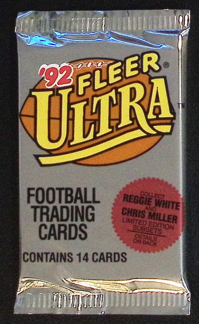 1992 Fleer Ultra Vintage Football Cards Retail Box Pack Sports Cards Rookie Cards: Fleer Vintage Football NFL Trading & Sports Cards, Superbowl Memorabilia, Old Sports Cards for Sale Near Me, Emmitt Smith, Dan Marino, Joe Montana, John Elway, Valuable Auction Memorabilia Lots for Sa