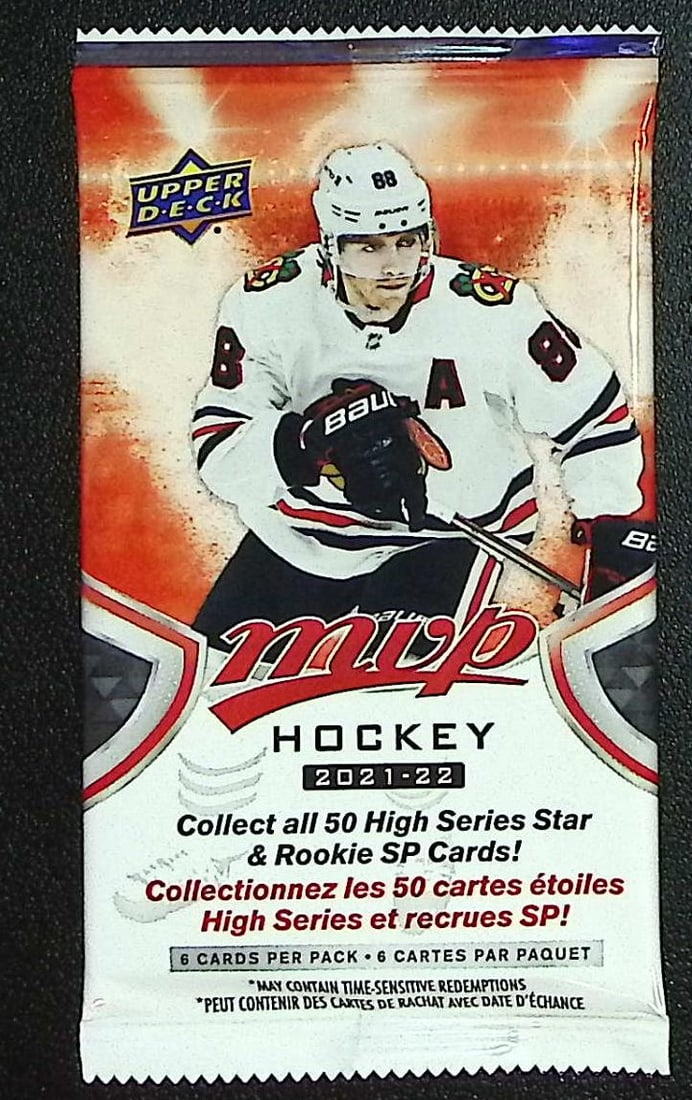 2021-22 Upper Deck MVP Hockey Cards High Series HOBBY BOX PACK Sports Cards: Upper Deck MVP Hockey NHL Trading & Sports Cards, Rookie SP Cards, Stanley Cup & Hall of Fame Players, Connor McDavid, Alex Ovechkin, Sports Cards for Sale Near Me, Auction Memorabilia Lots For Sale N