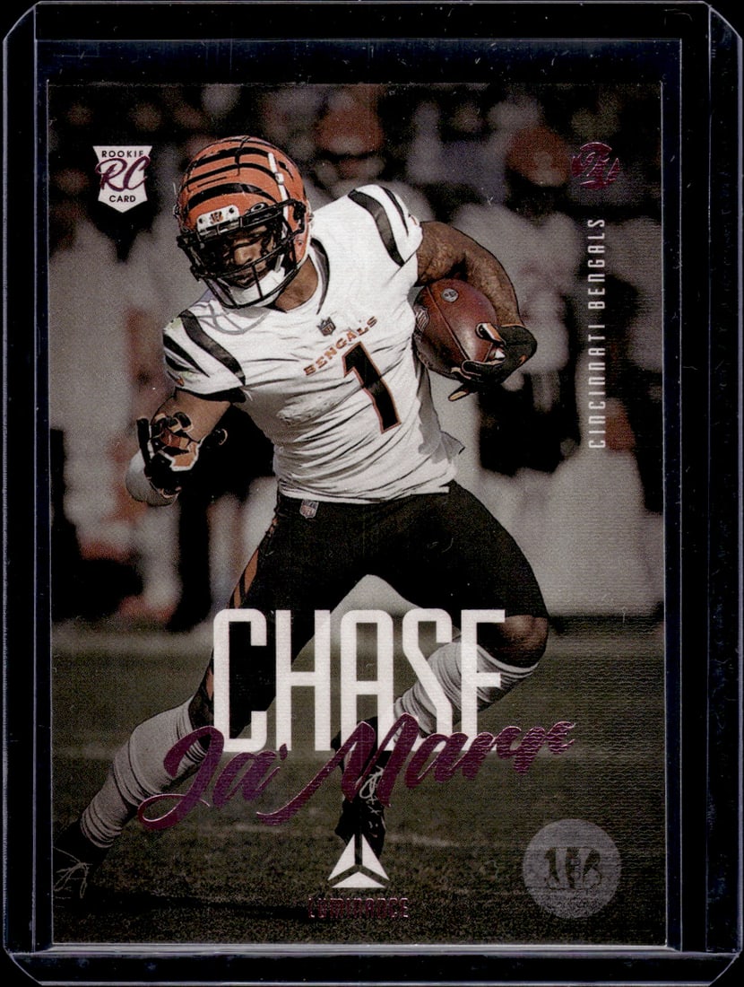 Ja'Marr Chase Rookie Card Pink Parallel 2021 Chronicles Luminance #212 Bengals (1 of 2)