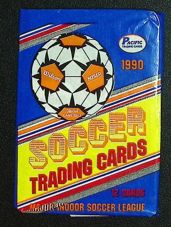 1990 Pacific (MISL) Major Inddor Soccer League Vintage Retail Box Wax Pack: Pacific Soccer MISL Major Indoor Soccer League Trading & Sports Cards, Sports Cards for Sale Near Me, World Cup & Hall of Fame Players Memorabilia, Valuable Auction Memorabilia Lots Sold On Line