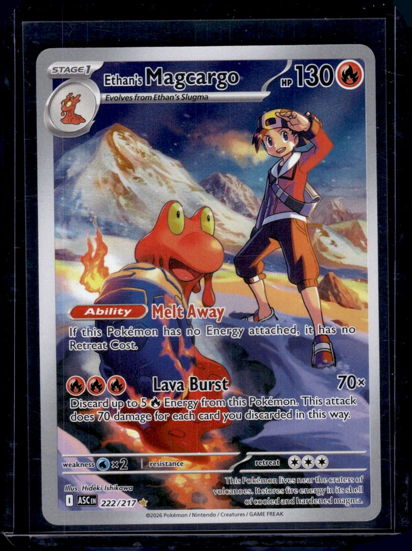 Pokemon Ascended Heroes Ethan's Magcargo Illustration Rare #222 (1 of 2)