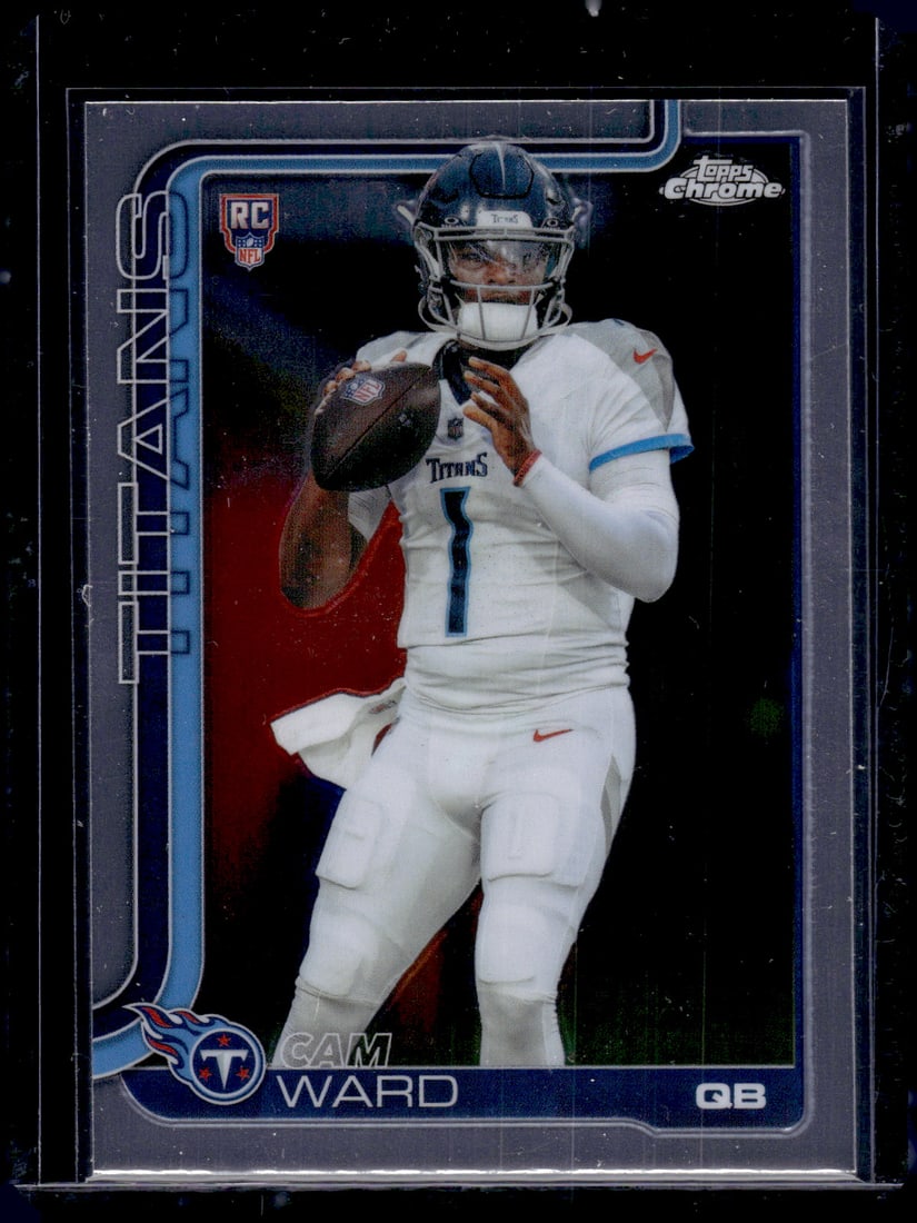 Cam Ward Rookie Card 2025 Topps Chrome #314 Tennessee Titans: Topps Chrome Football NFL Trading Sports Cards, Sports Cards for Sale Near Me, Super Bowl & Hall of Fame Player Cards, Resurgence, Composite, SP, SSP, Valuable Auction Memorabilia Lots For Sale On Lin