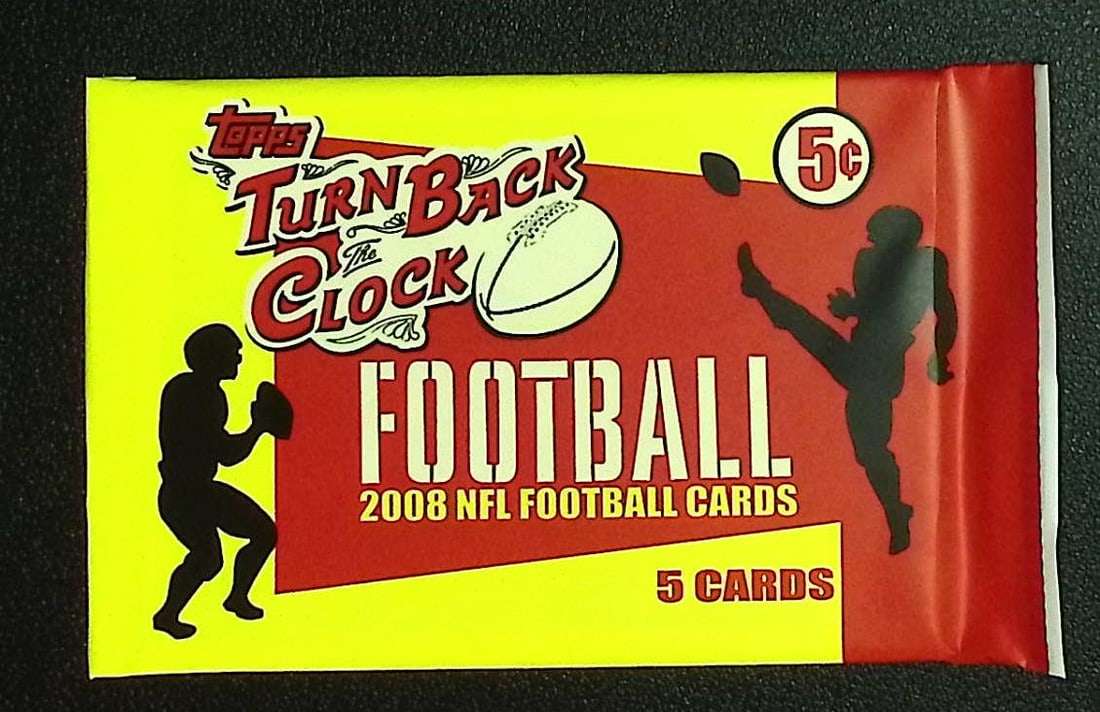 2008 Topps Turn Back the Clock Retail Box Football Card Pack (1 of 1)