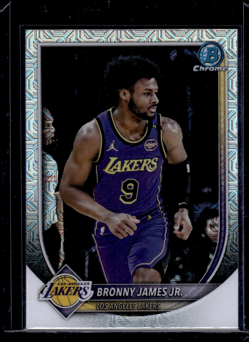 Bronny James Jr. Mojo Refractor 2025-26 Bowman Chrome #BCV-122 Los Angeles Lakers: Bowman Chrome Basketball NBA Trading & Sports Cards, Sports Cards for Sale Near Me, Chrome, Refractor, SP, SSP, Valuable Auction Memorabilia Lots Sold On Line, NBA Championship & Hall of Fame Player C