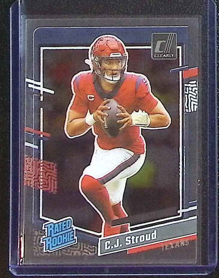 Cj Stroud Rookie Card Acetate 2023 Panini Clearly Donruss #93 Houston Texans (1 of 2)