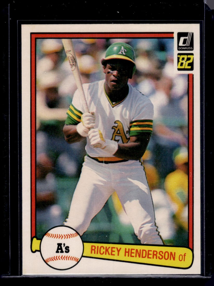 Rickey Henderson 1982 Donruss #113 Oakland Athletics: Donruss Baseball MLB Trading & Sports Cards, Sports Cards for Sale Near Me, Prizm, Mosaic, Select, SP, SSP, Auction Memorabilia Lots for Sale On Line, World Series & Hall of Fame Players, Diamond King