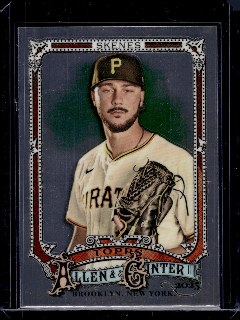 Paul Skenes Chrome 2025 Allen & Ginter #128 Pittsburgh Pirates: Topps Baseball MLB Trading & Sports Cards, Sports Cards for Sale Near Me, World Series & Hall of Fame Players Memorabilia, Refractors, X-Fractors, Numbered, SP, SSP, Valuable Auction Memorabilia Lots 