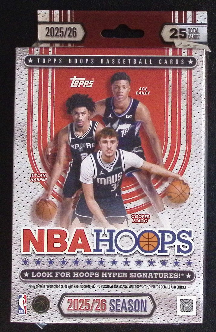 2026 Topps NBA Hoops Basketball Hanger Box: Cooper Flagg & Kon Kneuppel Rookie Cards: Cooper Flagg & Kon Kneuppel Rookie Cards. Topps Basketball NBA Trading & Sports Cards, Rookie Cards in this set are Cooper Flagg, Dylan Harper, Ace Bailey, V J Edgecombe, Kon Knueppel , Autographs, Si