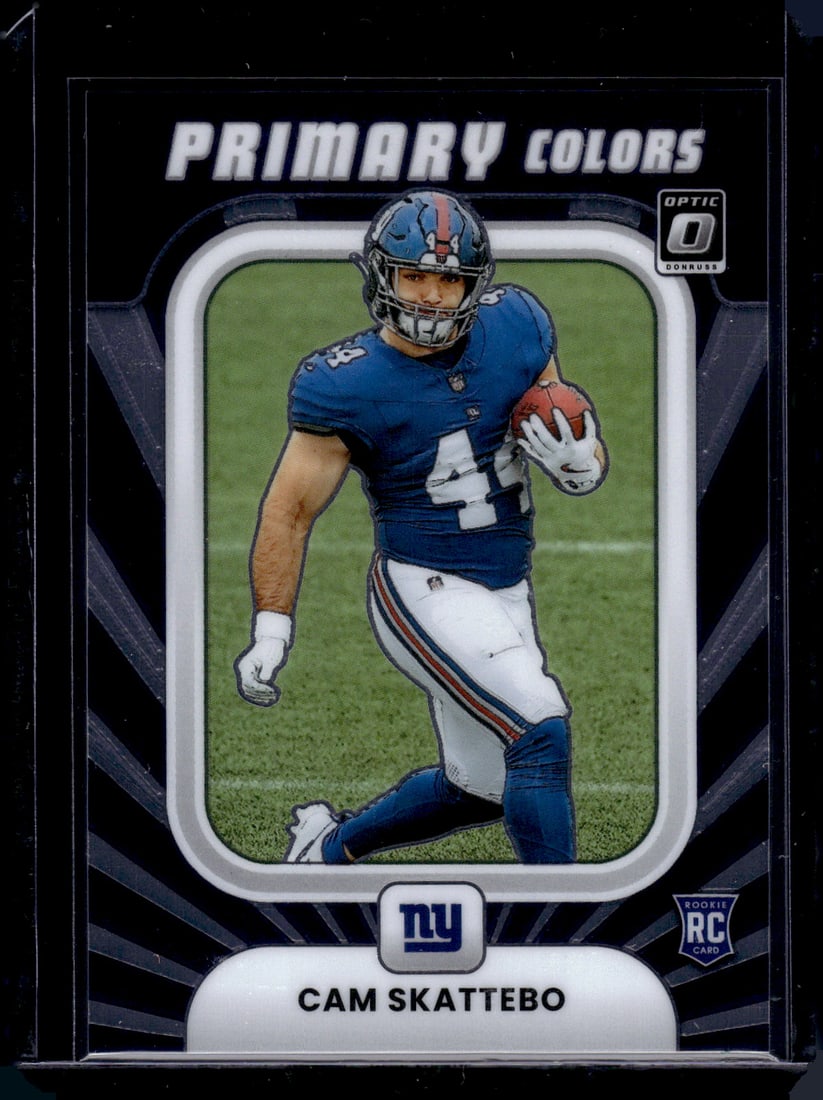 Cam Skattebo Rookie Card Primary Colors 2025 Donruss Optic #11 New York Giants (1 of 2)
