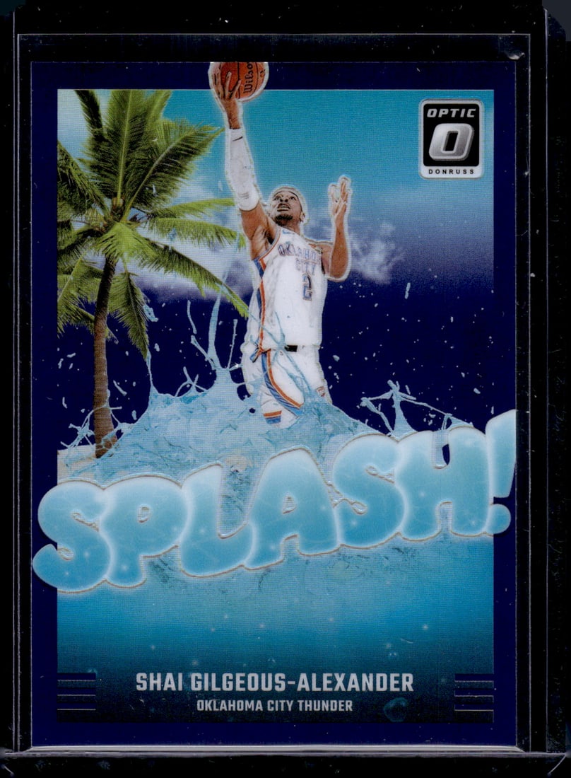 Shai Gilgeous-Alexander Splash Purple Prizm 2024-25 Donruss Optic #6 OKC Thunder (1 of 2)