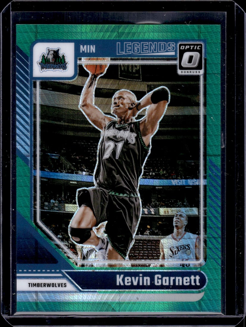 Kevin Garnett Green Hyper Prizm /249 2024-25 Donruss Optic #246 Timberwolves (1 of 2)