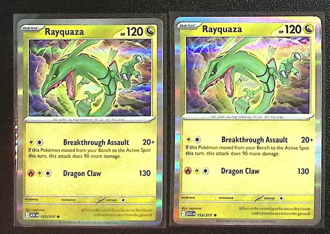 Lot of 2 Pokemon Ascended Heroes Rayquaza Holo Rares #153: Pokemon Trading Card Game Cards, Charizard, Pikachu, Mewtwo, Reverse Holo, Holo Rare, Secret Rare Cards, Full Art Cards, Eevee, Ultra Rare Card, Illustration Rare, Special Illustration Rare SIR