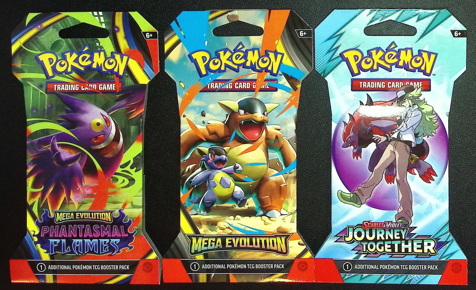 3 COUNT: 1 - Pokemon Journey Together, 1 - 2025 Mega Evolutions & 1 - Phantasmal Flames Booster (1 of 1)