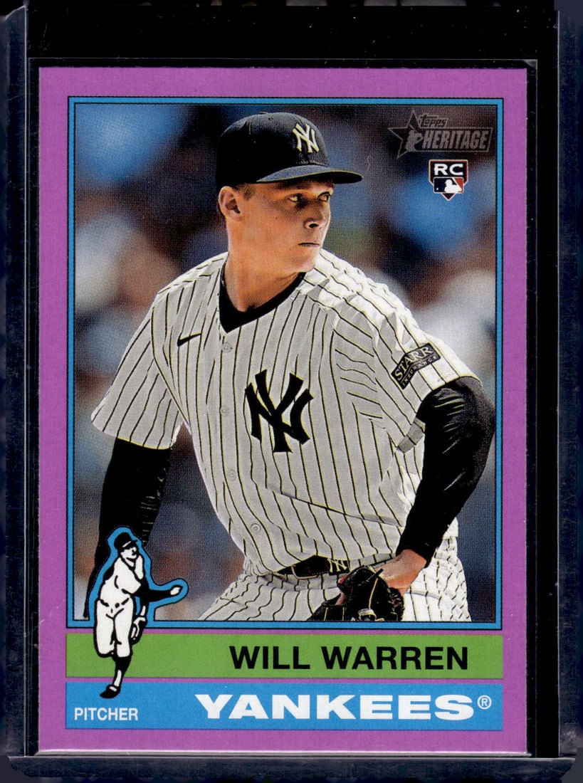 Will Warren Rookie Card Light Purple Border 2025 Topps Heritage #281 New York Yankees: Topps Baseball MLB Trading & Sports Cards, Sports Cards for Sale Near Me, World Series & Hall of Fame Players Memorabilia, Refractors, X-Fractors, Numbered, SP, SSP, Valuable Auction Memorabilia Lots 