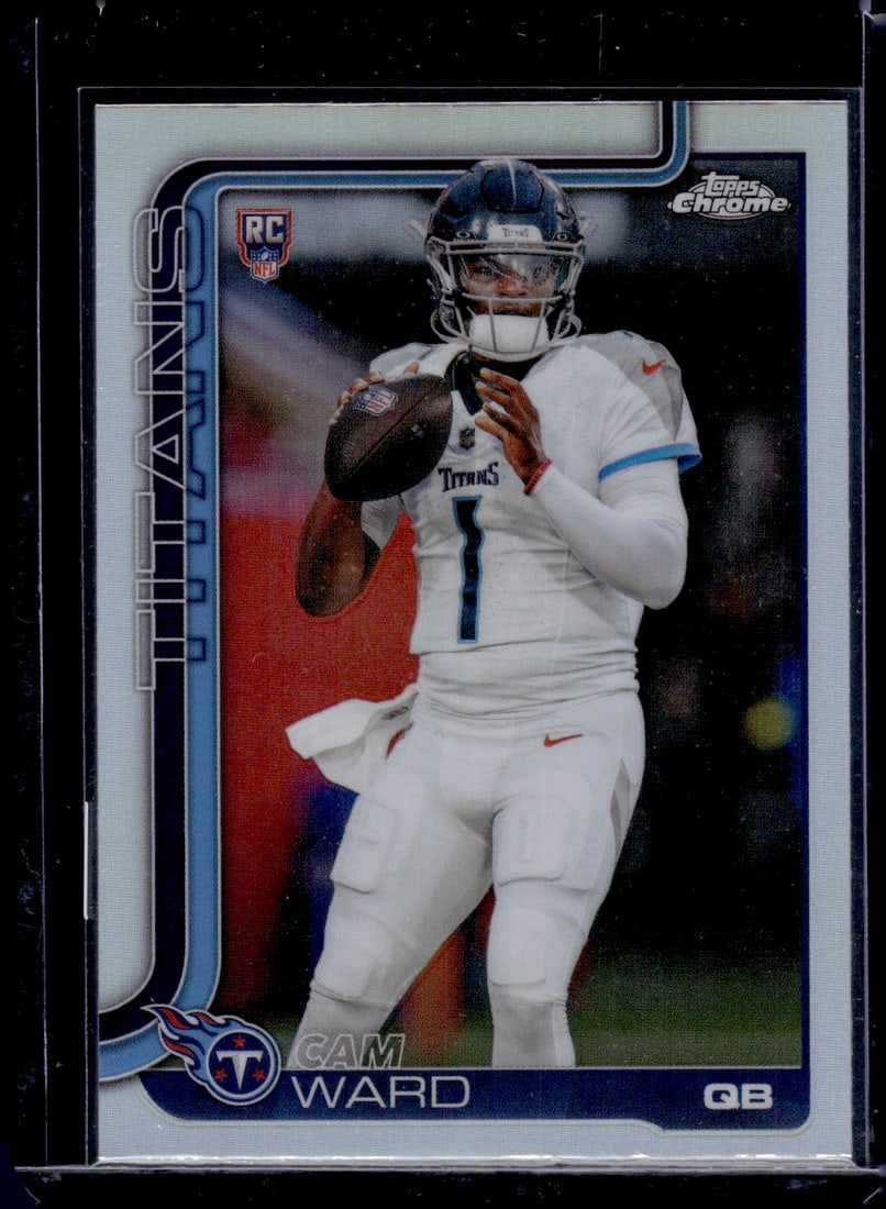 Cam Ward Rookie Card Refractor 2025 Topps Chrome #314 Tennessee Titans: Topps Chrome Football NFL Trading Sports Cards, Sports Cards for Sale Near Me, Super Bowl & Hall of Fame Player Cards, Resurgence, Composite, SP, SSP, Valuable Auction Memorabilia Lots For Sale On Lin