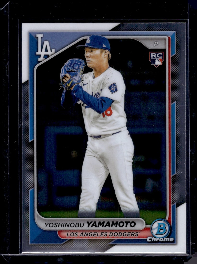 Yoshinobu Yamamoto Rookie Card 2024 Bowman Chrome #73 Los Angeles Dodgers: Bowman Baseball MLB Trading & Sports Cards, Sports Cards for Sale Near Me, World Series & Hall of Fame Players, SP, SSP, Chrome, 1st Bowman, Auction Memorabilia Lots Sold On Line