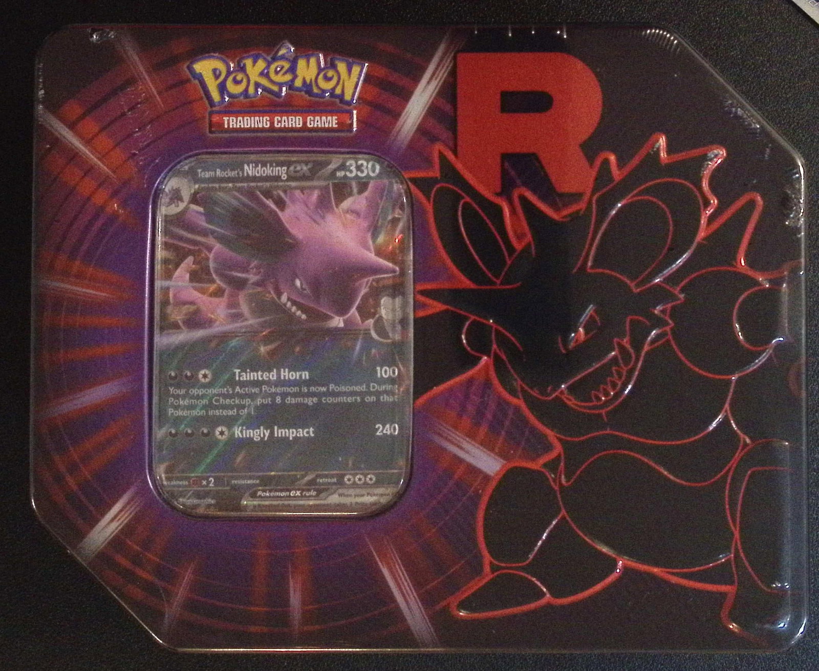 Pokemon Team Rocket Tin Box: 5 Booster Packs & 1 Promo Card of Mewto ex, Nidoking ex or Persian ex (1 of 2)