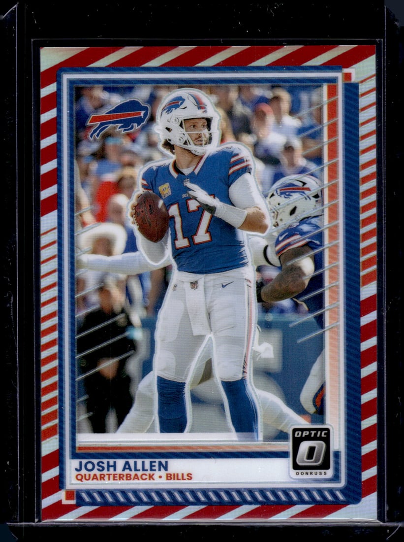 Josh Allen Freedom Prizm SSP 2025 Donruss Optic #70 Buffalo Bills (1 of 2)