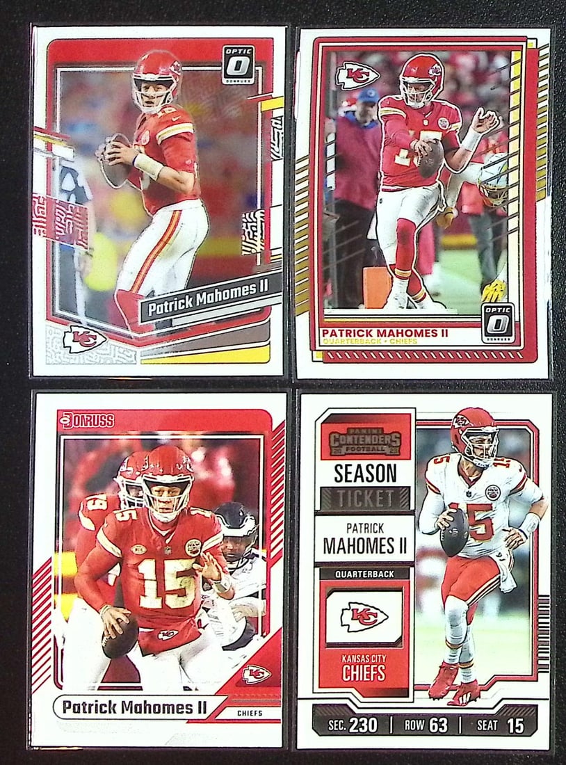 Lot of 4 Patrick Mahomes Panini Football Base Cards. All Different, See Pictures, Chiefs (1 of 2)