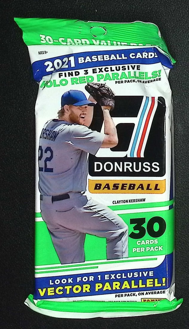 2021 Donruss Baseball Card Hanger Value Fat Pack - 30 Cards Per Pack, Holo Red Parallels: Donruss Baseball MLB Trading Cards, Rookie Cards, Sports Cards for Sale Near Me, Hall of Fame & World Series Champion Players, Shohei Ohtani, Mike Trout, Mookie Betts, Aaron Judge, Auction Lots for sa